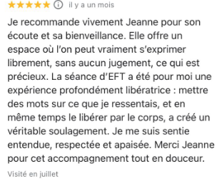 Avis google récent